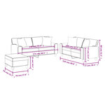 vidaXL Ensemble de canapés 3 Pièces avec coussins gris similicuir
