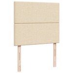 vidaXL Sommier à lattes de lit matelas et LED crème 120x190 cm tissu