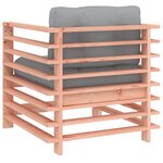 vidaXL Chaises de jardin avec coussins lot de 2 bois massif douglas