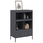 vidaXL Buffet haut anthracite 68x39x101 5 cm acier