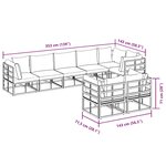 vidaXL Ensemble de canapé de jardin avec coussin Noir Aluminium