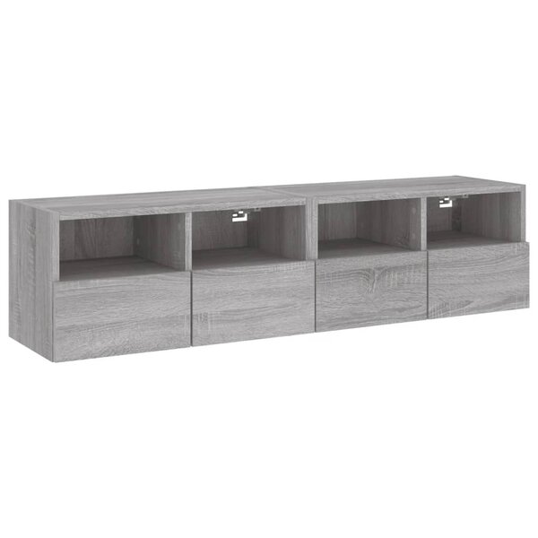 vidaXL Meubles TV muraux 2Pièces sonoma gris 60x30x30cm bois d'ingénierie