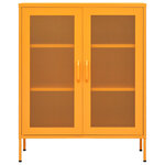 vidaXL Armoire de rangement Jaune moutarde 80 x 35 x 101 5 cm Acier