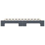 vidaXL Lit de jour avec gigogne sans matelas gris foncé 80x200 cm