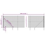 vidaXL Clôture en treillis métallique et ancrage anthracite 1 4x25 m