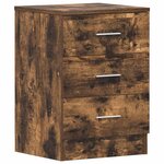 vidaXL Tables de chevet 2 Pièces Chêne fumé 38x35x56 cm Bois d'ingénierie