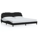 vidaXL Cadre de lit sans matelas noir 200x200 cm similicuir