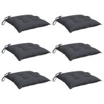 vidaXL Coussins de chaise lot de 6 anthracite 50x50x7 cm tissu oxford