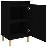 vidaXL Table de chevet noir 40x35x70 cm bois d’ingénierie