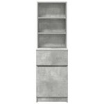 vidaXL Table de chevet gris béton 39x35x125 cm bois d’ingénierie