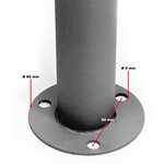 Bloc 5 boites aux lettres 5 compartiments pied de support courrier acier galvanisé anthracite