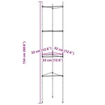 vidaXL Cages à tomates 8 Pièces 154 cm acier et PP