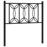 vidaXL Tête de lit métal noir 75 cm