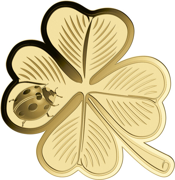Monnaie FOUR LEAF CLOVER 1/1000 Oz Medaille Or (PRÉCOMMANDE)