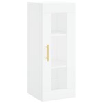 vidaXL Buffet haut Blanc 34 5x34x180 cm Bois d'ingénierie