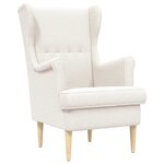 vidaXL Fauteuil Crème Bouclé