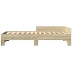 vidaXL Cadre de lit sans matelas chêne sonoma 75x190 cm
