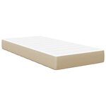 Matelas à ressorts ensachés vidaXL Vert clair Gris Moyen 80x200x20 cm Tissu
