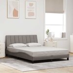 vidaXL Cadre de lit sans matelas taupe 120x200 cm tissu