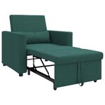 vidaXL Canapé Lit Simple Vert foncé 90 x 165 x 87 cm tissu