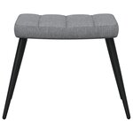 vidaXL Chaise de relaxation avec tabouret Gris clair Tissu