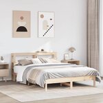 vidaXL Cadre de lit sans matelas 150x200 cm bois de pin massif