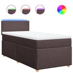 vidaXL Sommier à lattes de lit avec matelas Marron foncé 90x190 cm