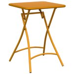 Ensemble de bistro pliable 3 pièces moutarde en acier