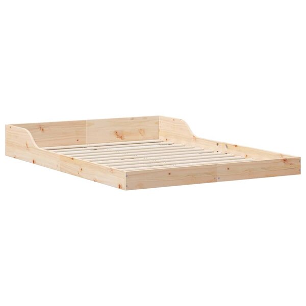 vidaXL Cadre de lit Marron 120 x 200 cm Bois massif en pin