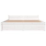 vidaXL Cadre de lit sans matelas blanc bois massif 140x200 cm