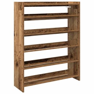 vidaXL Étagère à chaussures vieux bois 80x25x100 cm bois d'ingénierie