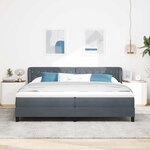 vidaXL Lit à ressorts avec matelas gris foncé 80x200 cm en velours