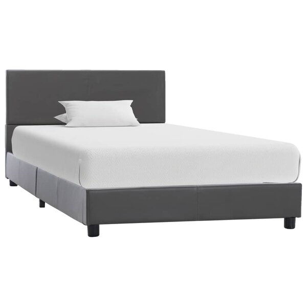 vidaXL Cadre de lit Gris Similicuir 100 x 200 cm