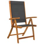 vidaXL Ensemble à manger de jardin 9Pièces bois d'acacia solide textilène