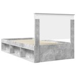 vidaXL Cadre de lit Gris Béton 100 x 200 cm Bois de pin massif