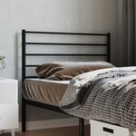 vidaXL Tête de lit de remplacement métal noir 80 cm