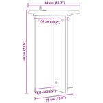 vidaXL Support de Plante 2 pièces Blanc Ø40 x 60 cm Bois d'ingénierie