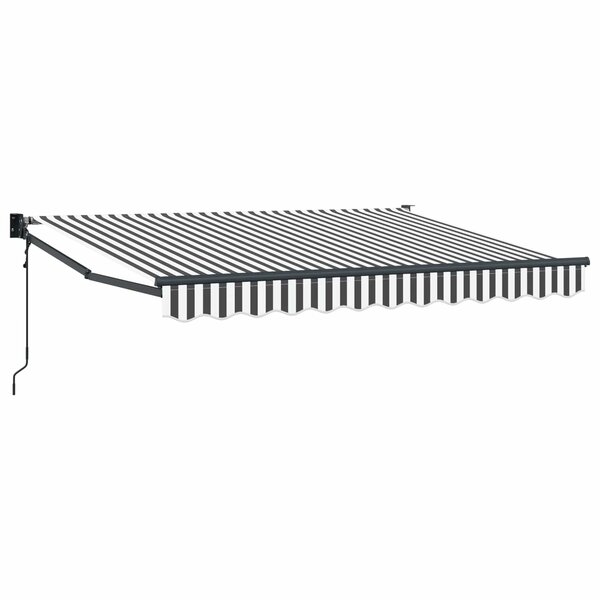 vidaXL Auvent rétractable Anthracite et blanc 3 5 x 2 m