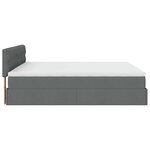 VidaXL Cadre de lit ottoman avec matelas gris foncé 180x200 cm tissu