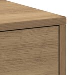 vidaXL Armoire de salle de bain étroite avec roulettes chêne artisanal