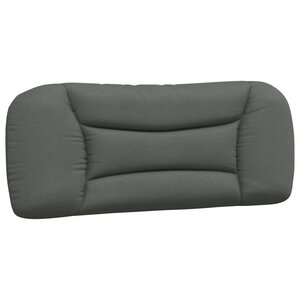 vidaXL Coussin de tête de lit Hvar gris foncé 100 cm tissu