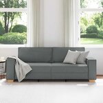vidaXL Canapé 3 places Gris foncé 180 cm Tissu