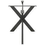 vidaXL Pied de table à manger en forme d'araignée  anthracite  150 x 78 x (72-73) cm  acier