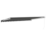 vidaXL Auvent rétractable anthracite 5x3 m tissu et aluminium