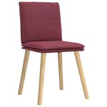 vidaXL Chaises à manger lot de 6 rouge bordeaux tissu