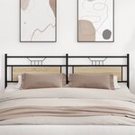 vidaXL Tête de lit chêne sonoma 193 cm bois d'ingénierie et acier
