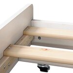 vidaXL Cadre de lit Blanc 75 x 190 cm Pin massif