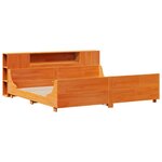 vidaXL Cadre de lit sans matelas cire marron 200x200cm bois pin massif