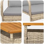 vidaXL Ensemble de jardin avec coussin acier