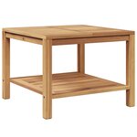 vidaXL Table basse Marron 60 x 60 x 45 cm Bois de teck solide